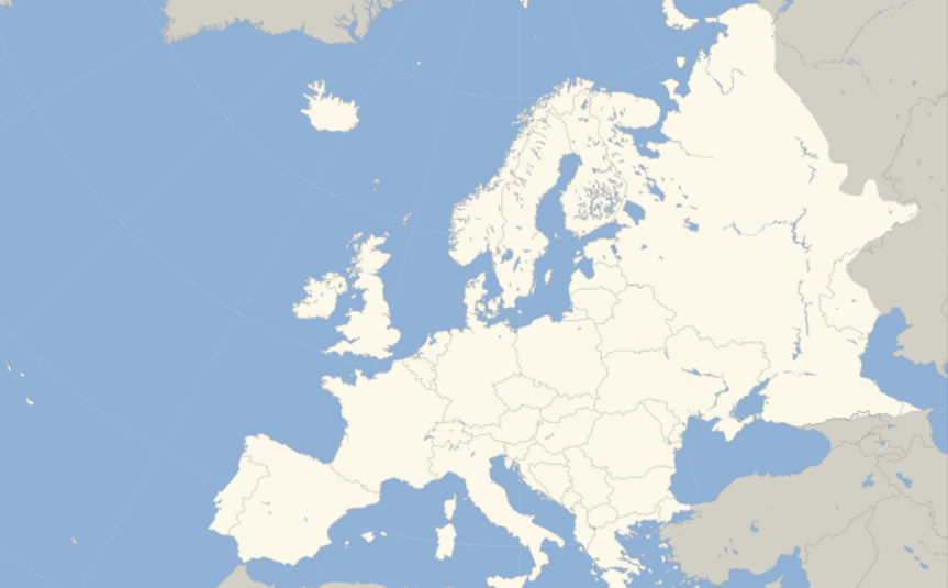 landkaart van europa